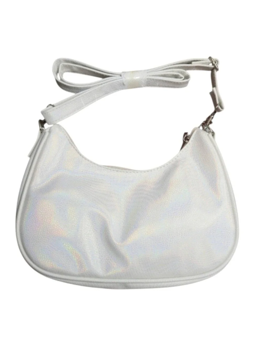 Justice x NASCAR Girls' Faux Leather Flame Crossbody Handbag in White/ Pink NWT!